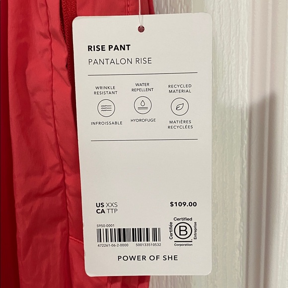 NWT Athleta Rise Pants In The‎ Color Punch - Picture 9 of 12